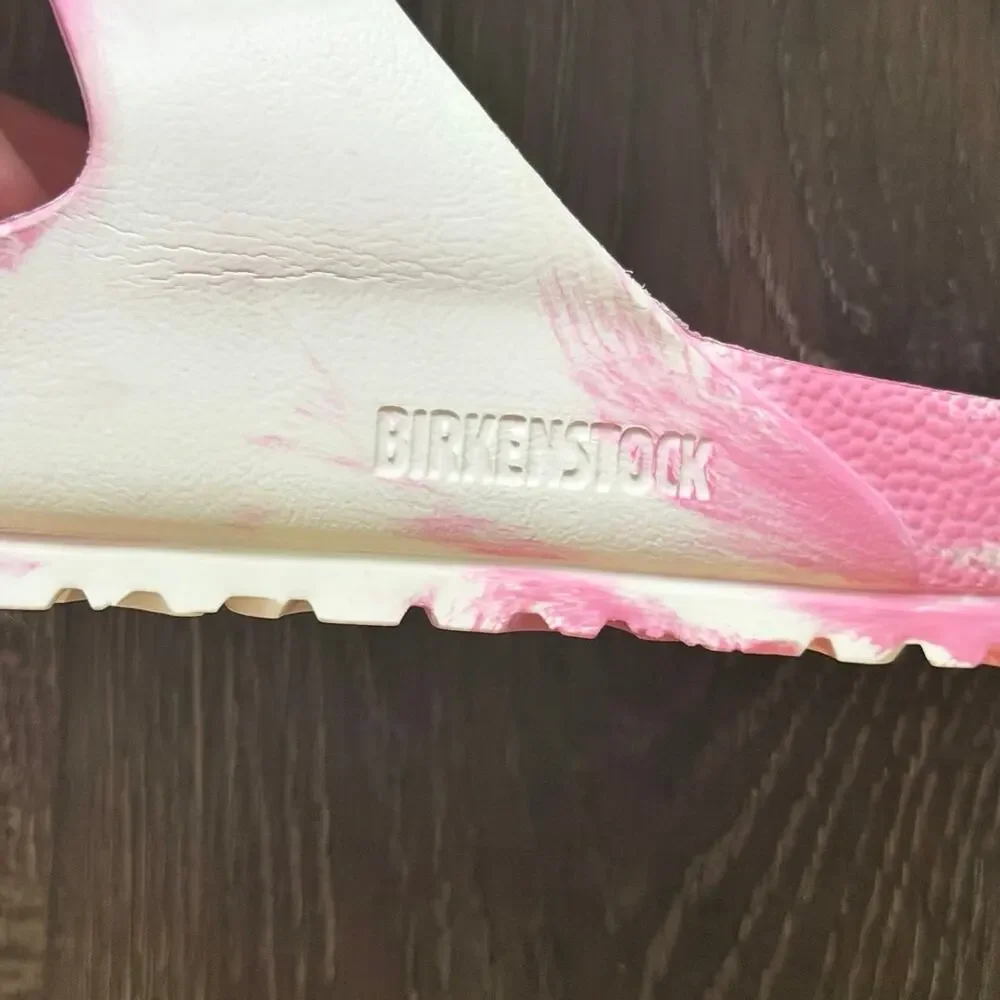 Birkenstock Arizona EVA Sandals Multi Candy Pink White Swirl Women’s 7 NWOT